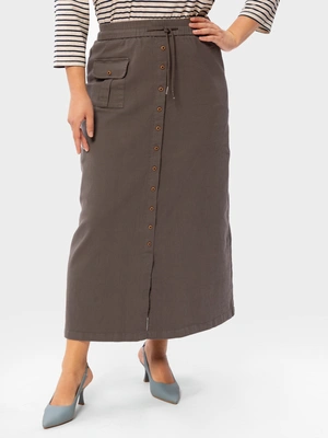 Юбка на пуговицах с накладным карманом