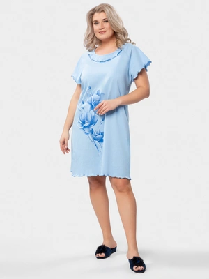 Сорочка из хлопка с принтом