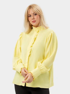 Блуза с пышным оформленным рукавом