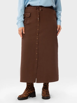 Юбка на пуговицах с накладным карманом