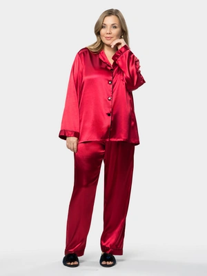 Однотонная шелковая пижама