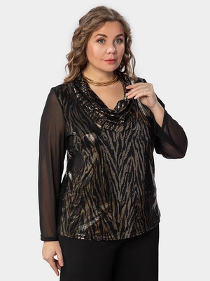 Туника с анималистичным узором из пайеток