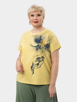 Футболка с акварельным принтом цветка