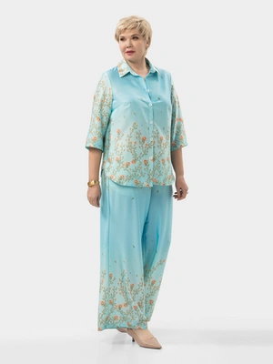 Костюм-двойка с флоральным принтом