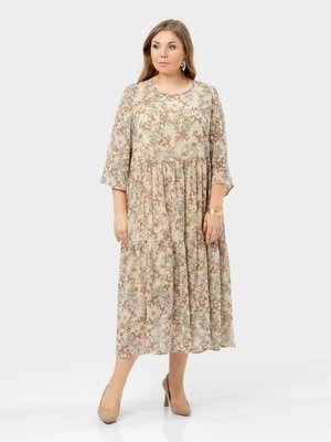 Платье шифон расклешенное