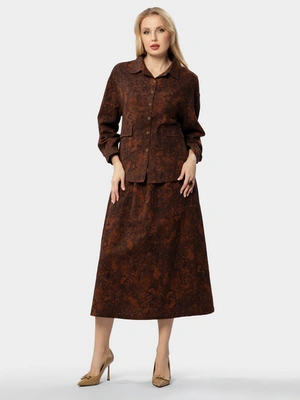 Костюм с юбкой в стиле ошибана