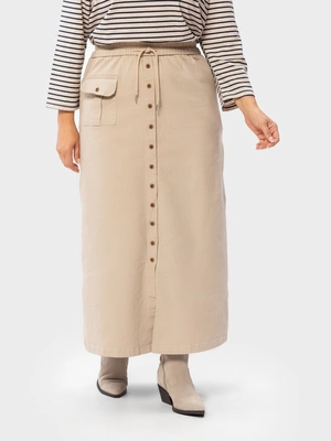 Юбка на пуговицах с накладным карманом