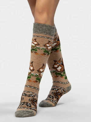 Гольфы новогодние с верблюжьей шерстью