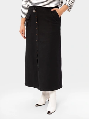Юбка на пуговицах с накладным карманом