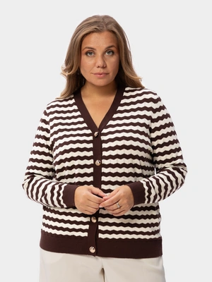 Кашемировый кардиган в полоску