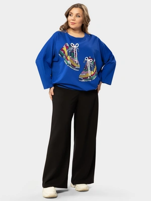 Джемпер с аппликацией из страз