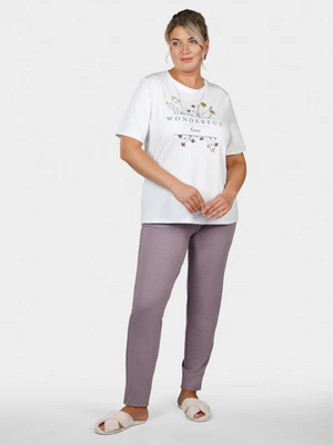 Костюм футболка с принтом и брюки