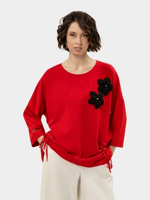 Трикотажная туника с акцентным декором