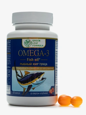 OMEGA-3 жир тунца для поддержки развития нервной системы, зрения, иммунитета и общего здоровья, 1 упаковка