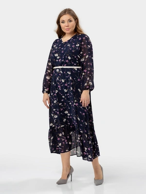 Платье шифон приталенное