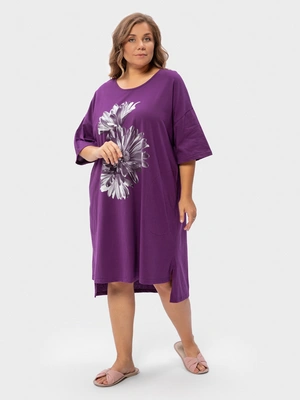 Платье свободное с принтом