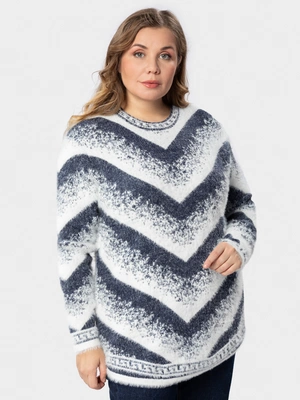 Джемпер из ангоры зигзаг