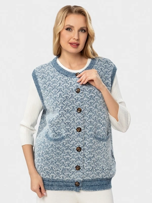 Вязаный жилет на пуговицах