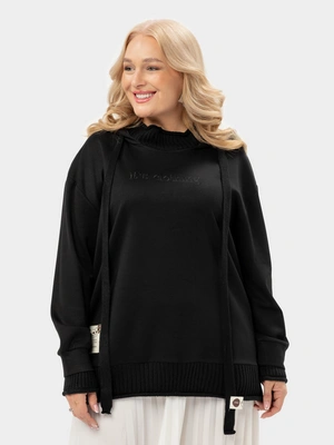 Худи трикотажное с капюшоном и вышивкой