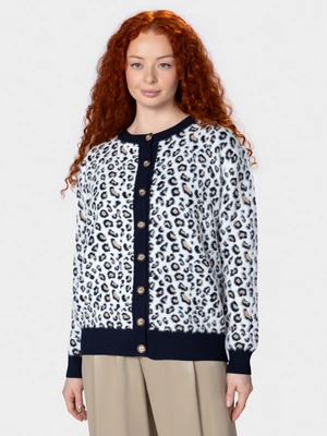 Кардиган из альпаки леопард