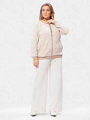 Трикотажный бомбер на молнии