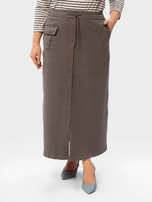 Юбка на пуговицах с накладным карманом