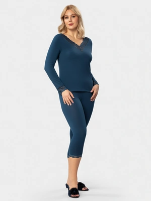 Лонгслив с кружевными вставками