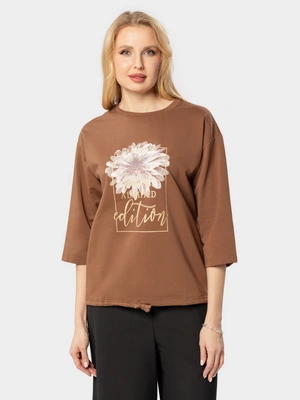 Джемпер на кулиске с принтом