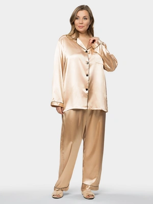 Однотонная шелковая пижама