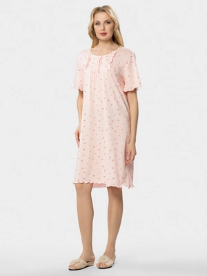 Ночная сорочка с декоративной сборкой на горловине