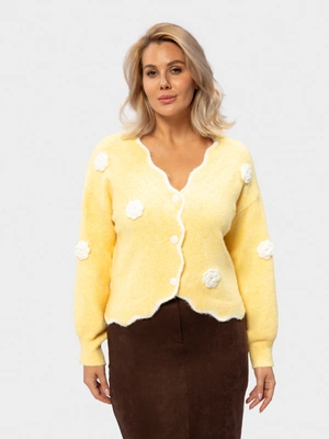 Кардиган декорированный цветами