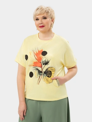 Футболка с карманами и стразами