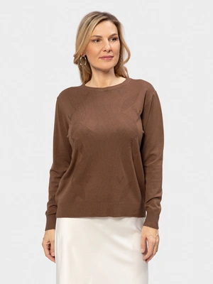 Джемпер с легким напылением страз