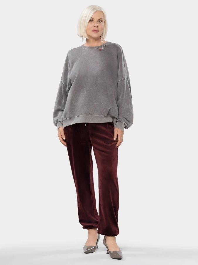 Брюки кежуал из бархатного вельвета