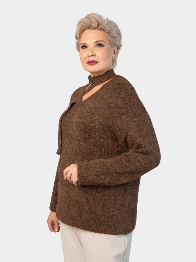 Джемпер со съемным поясом