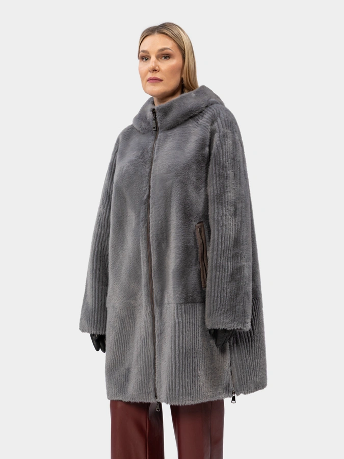 Дубленка двухсторонняя plus size