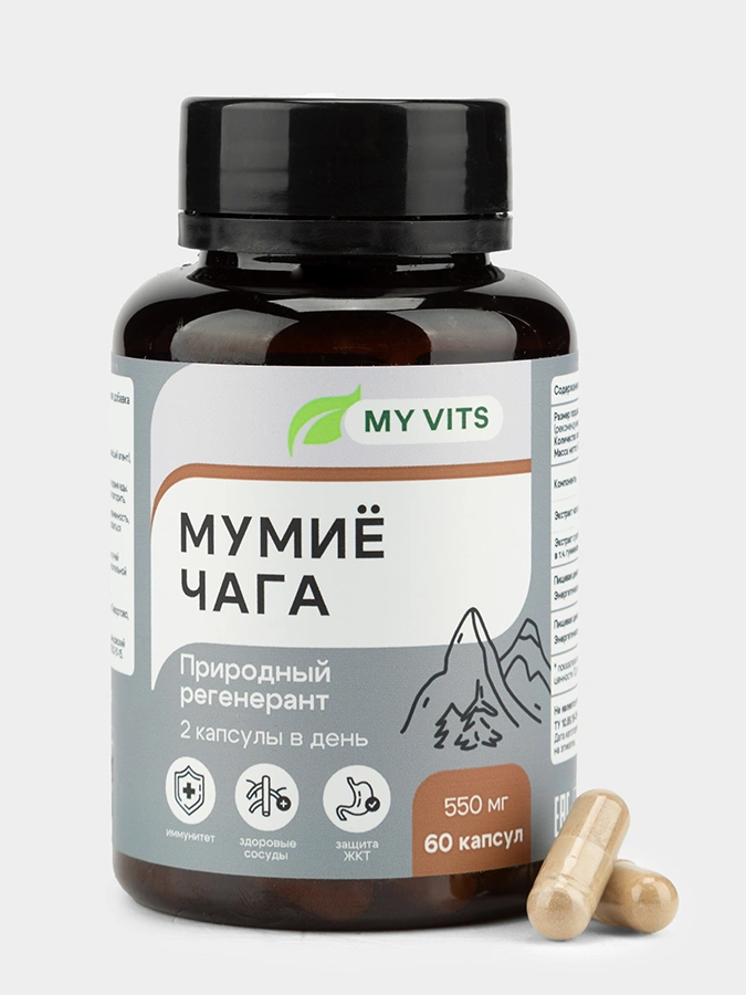Мумиё Чага "Природный регенерант" MY VITS, 2 упаковки