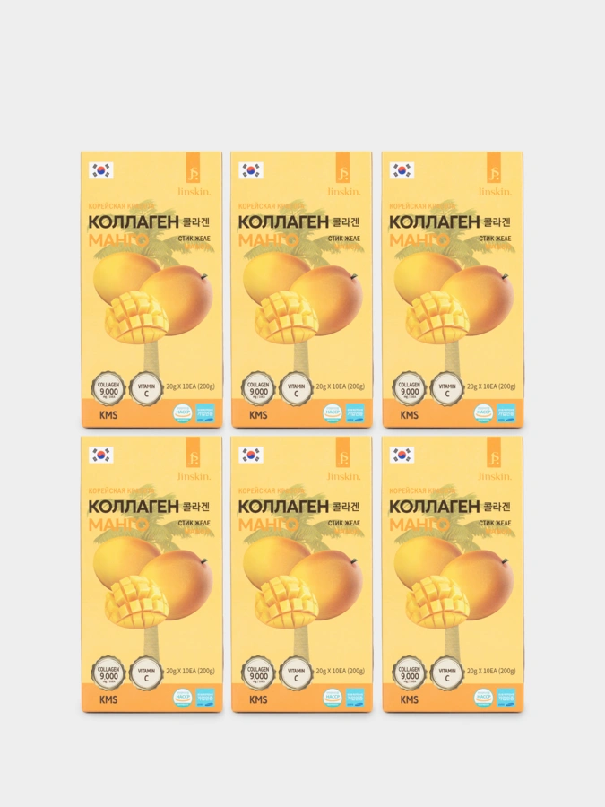 Jinskin Манговое желе в стиках, 6 шт