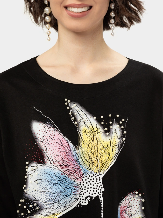 Джемпер с жемчужным декором