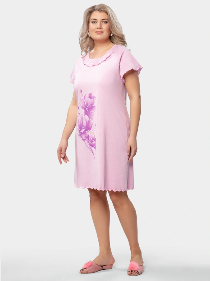 Сорочка из хлопка с принтом