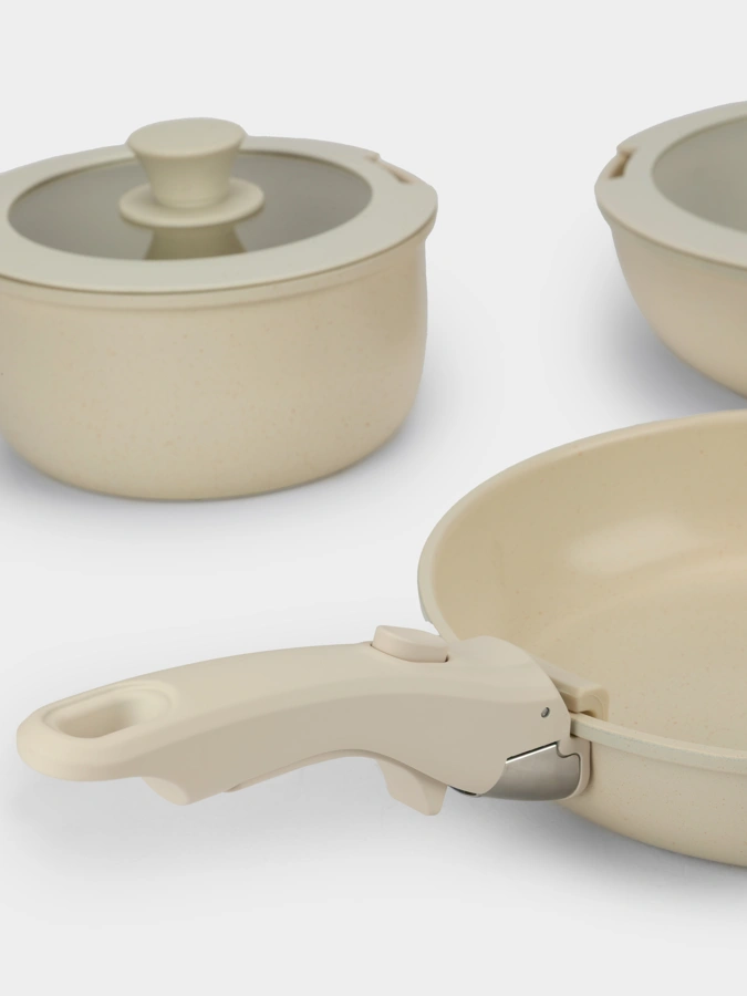 Набор посуды со съемными ручками 6в1