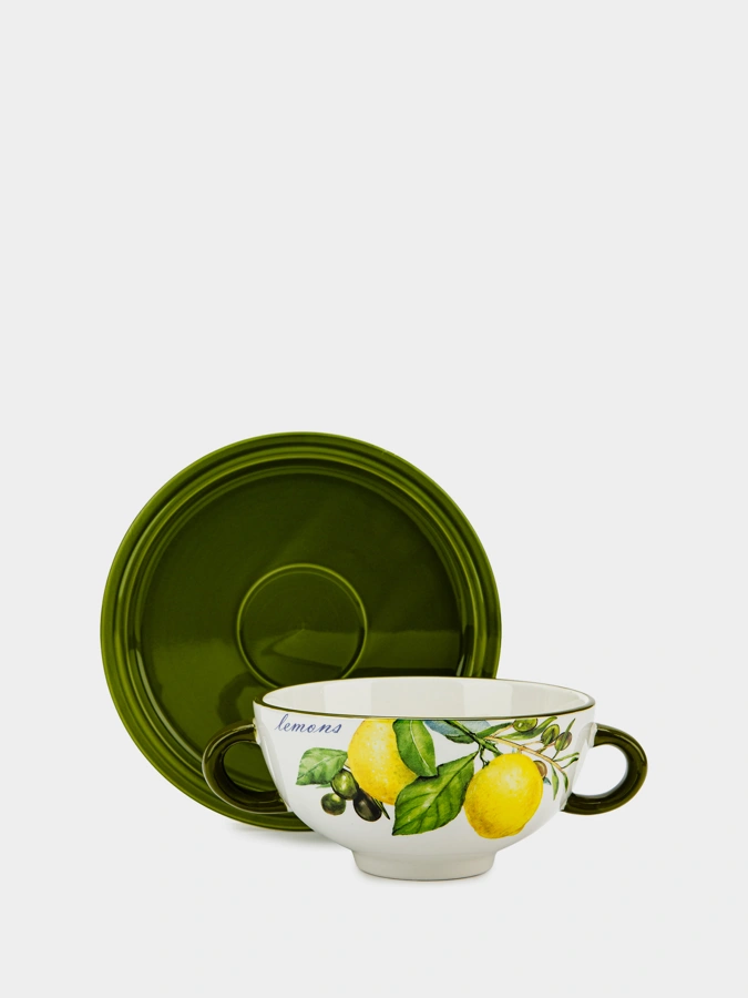 Бульонница Лемон Три с блюдцем
