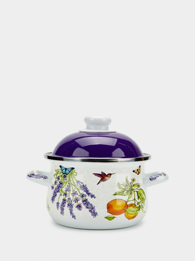 Набор эмалированных кастрюль «Прованский сад»