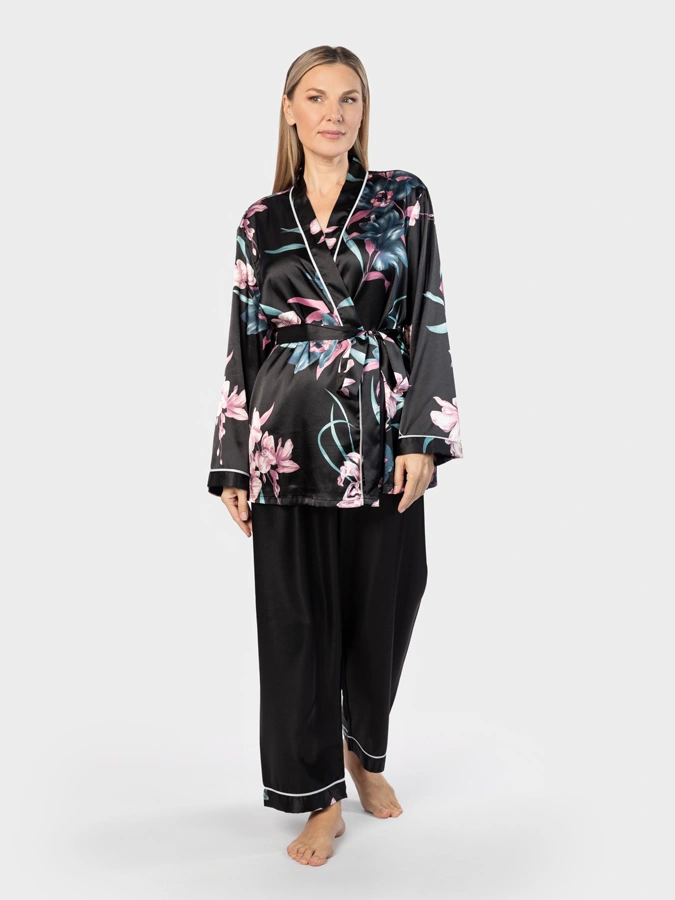 Костюм шелковый с принтом