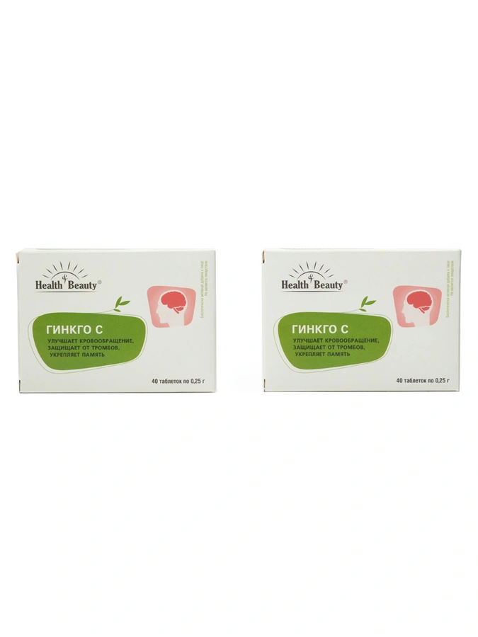 Таблетки Health&Beauty Гингко-С, 2 упаковки