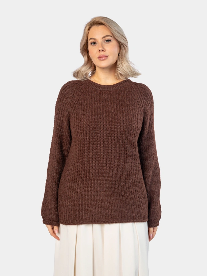 Шерстяной джемпер крупной вязки