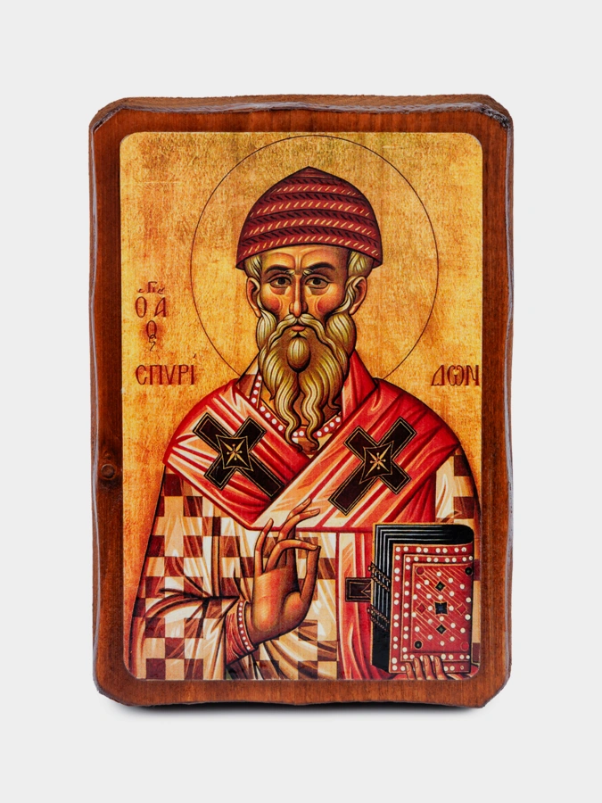 Икона Святой Спиридон, ладанка, миро