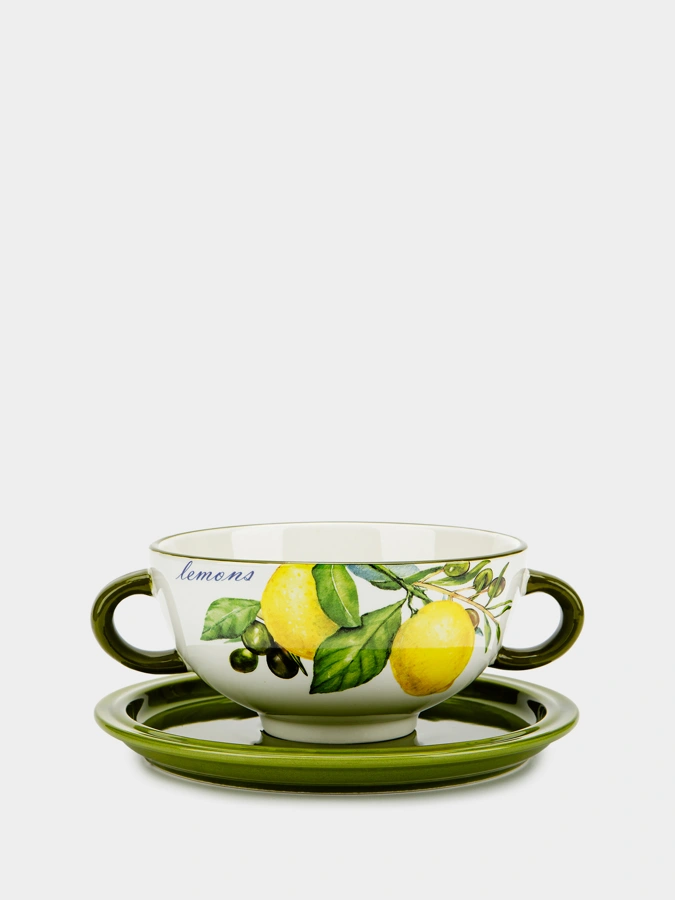 Бульонница Лемон Три с блюдцем