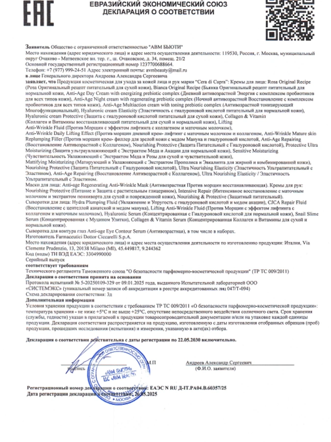 Сыворотка Против морщин