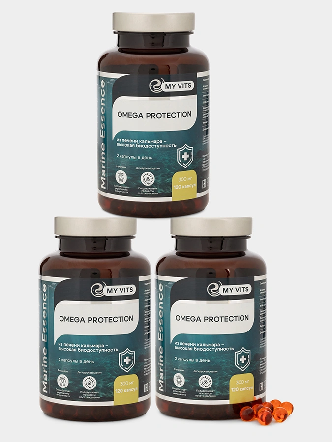 OMEGA-3 PROTECTION 120 капсул 1+1=3